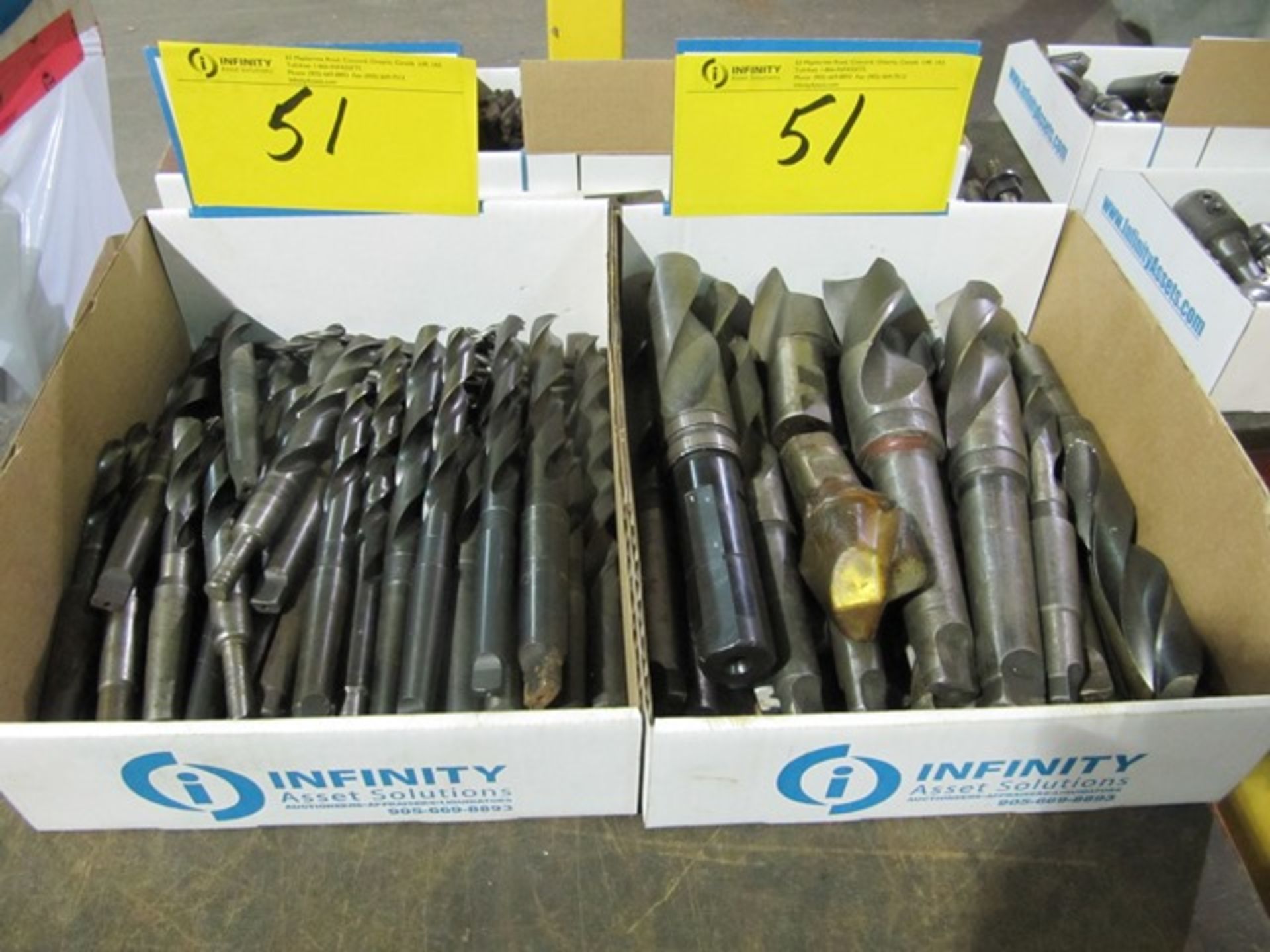 LOT ASST. DRILL BITS, ETC. (2 BOXES)