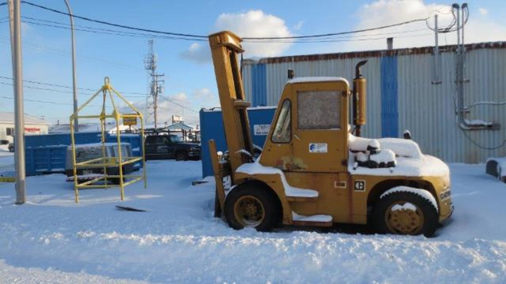 CATERPILLAR  B-18,  FORK LIFT 18,000  LBS CAPACITY GAS FORKLIFT 210" HEIGHT,   SN-  77R246