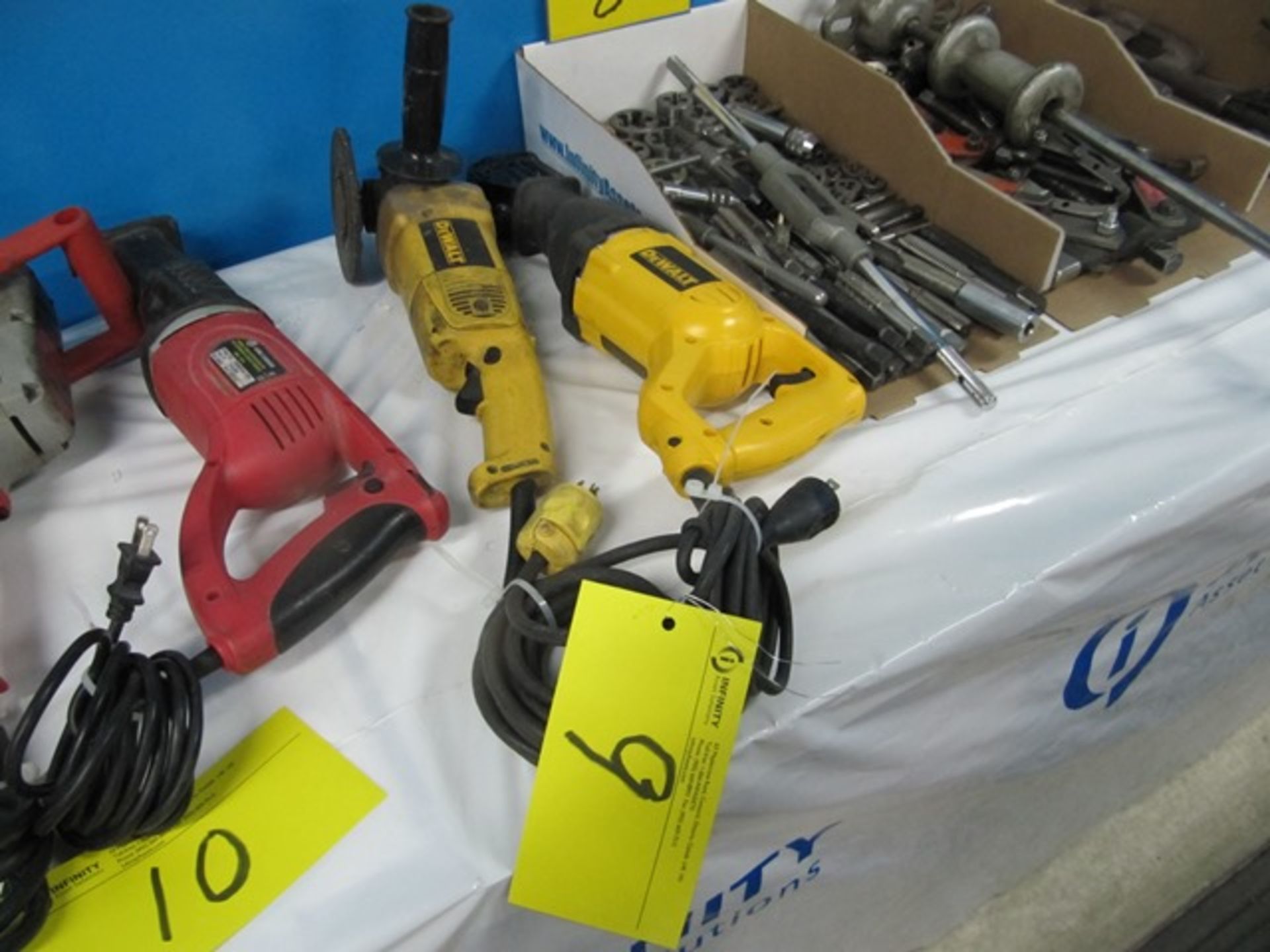 LOT 2 ASST. DEWALT DW304P RECIPROCATING SAW, DW831 5" ANGLE GRINDER    (ST. DAMIEN)