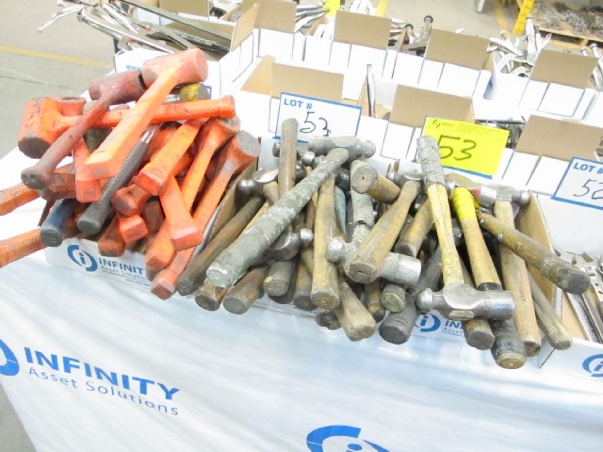 QUANTITY OF HAMMERS AND MALLETS (3 BOXES)