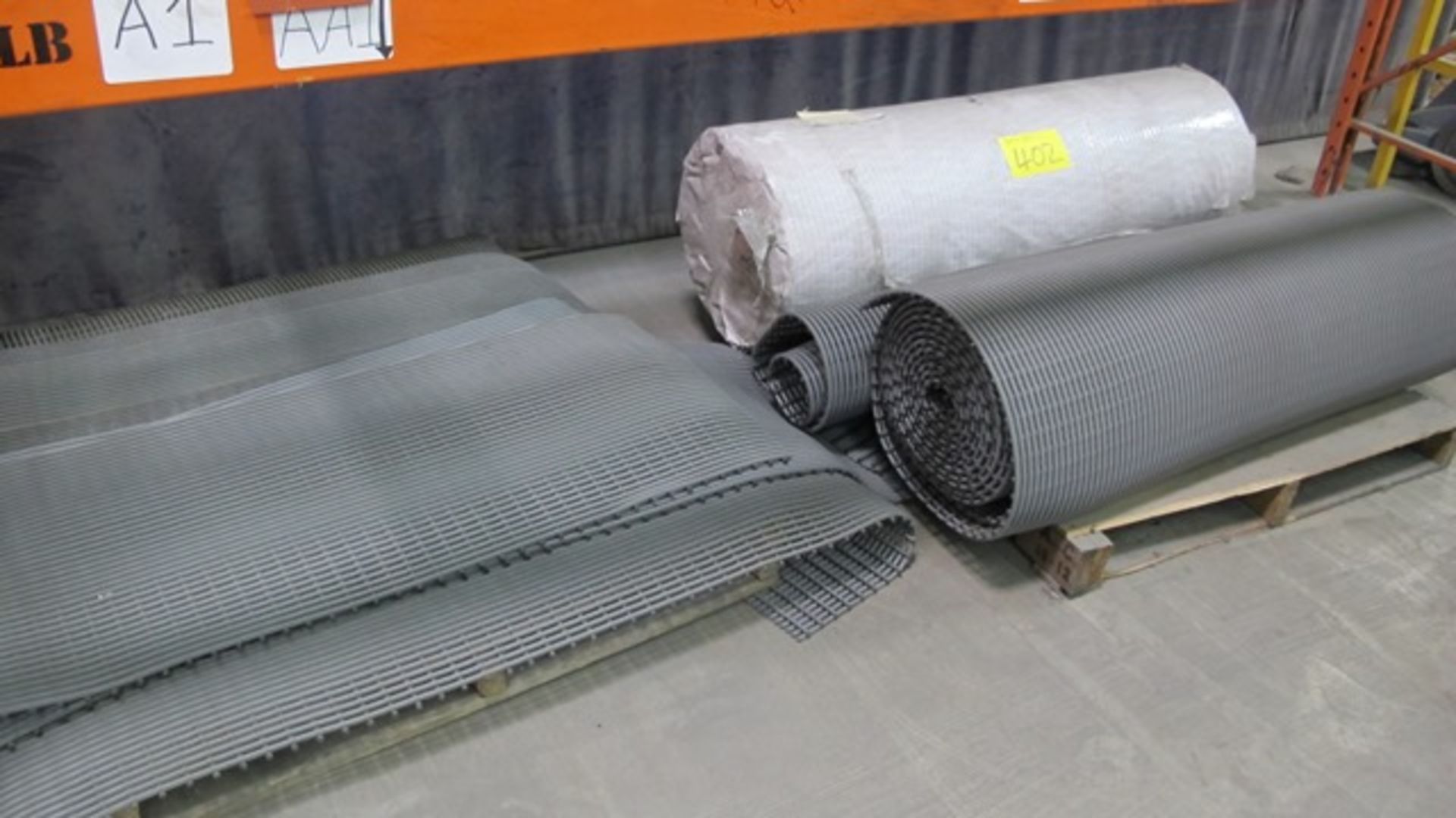 PALLETS OF SHOP MATS AND ROLLED MATS
