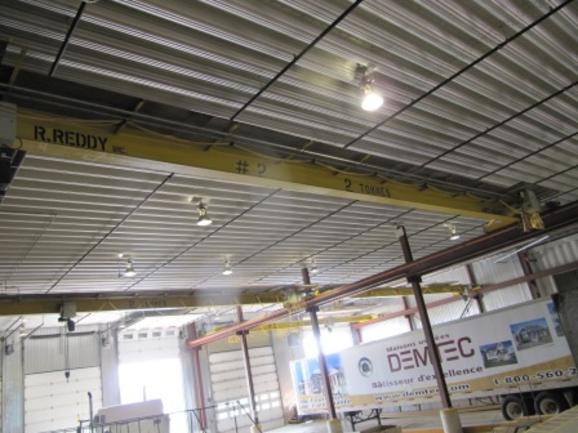 R-REDDY 2-TON X 60' APPROX. SINGLE GIRDER OVERHEAD CRANE W/REMOTE #2