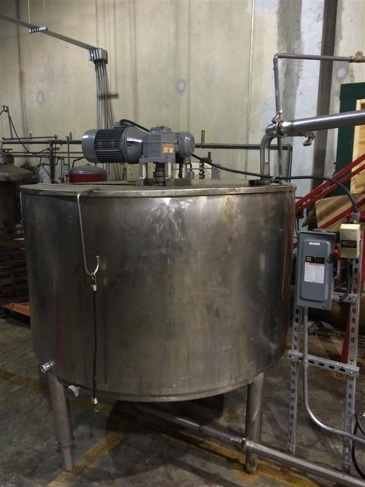 Large Stainless Steel Vat with Agitator