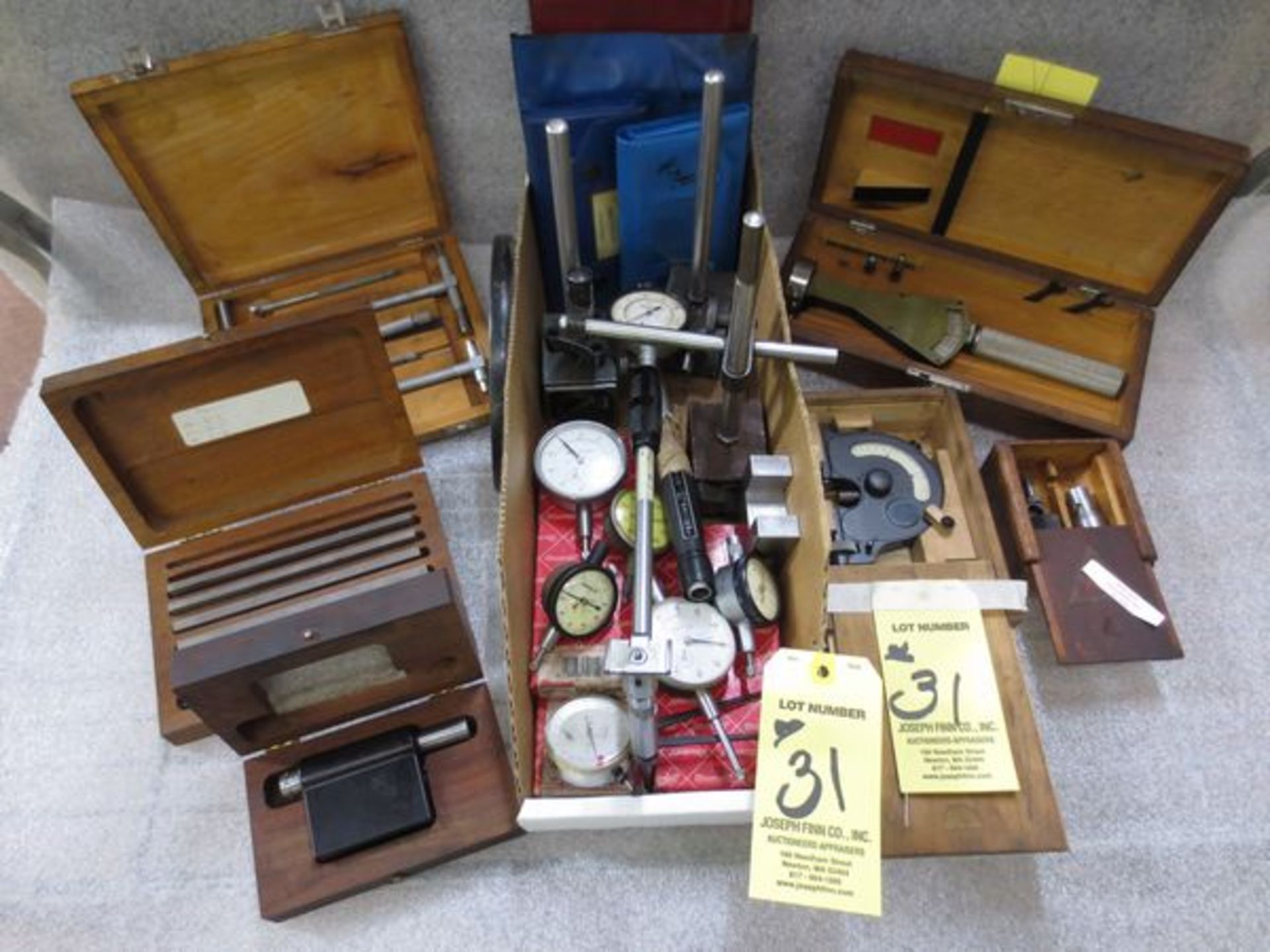 DIAL GAGES, MAG STANDS, DRILL POINT GAGES, ZEISS GAGE, OPTICAL LOCATOR, SWEDISH 2 - 3" GAGE,