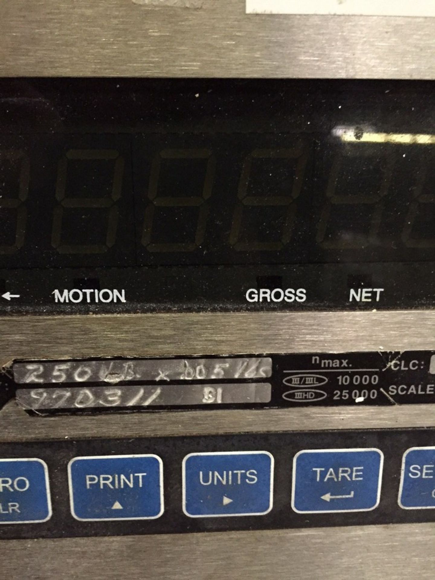 GSE 250lb x .005lb Digital Platform Scale, Model 350, SN 970311 - Image 3 of 4