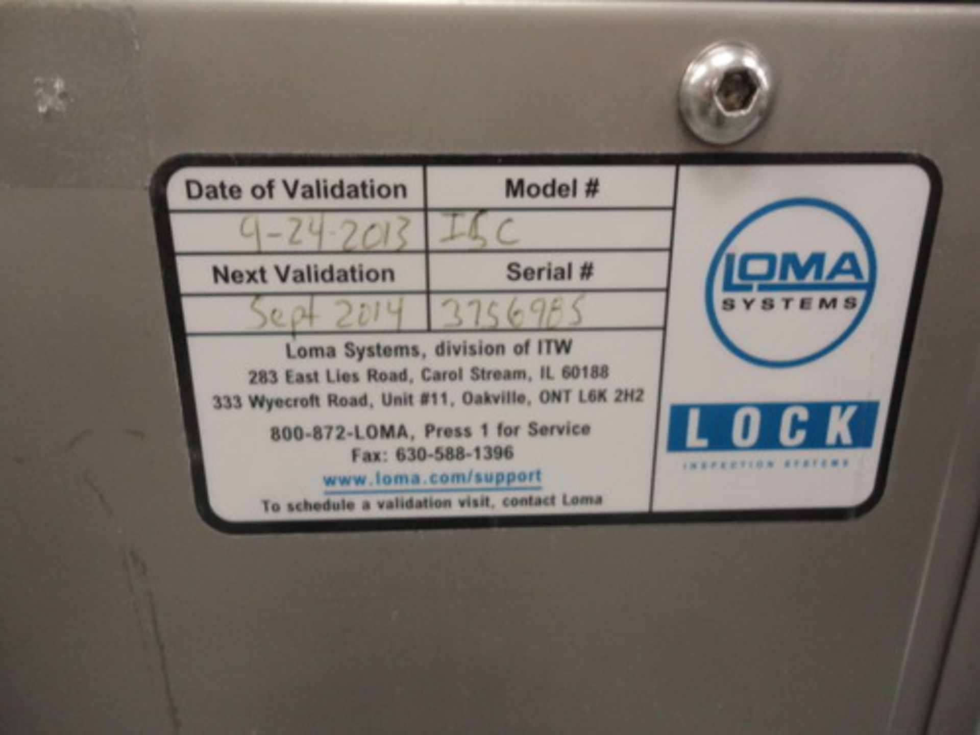 Loma Metal Detector, Model ISC, SN 375698S. - Image 2 of 6