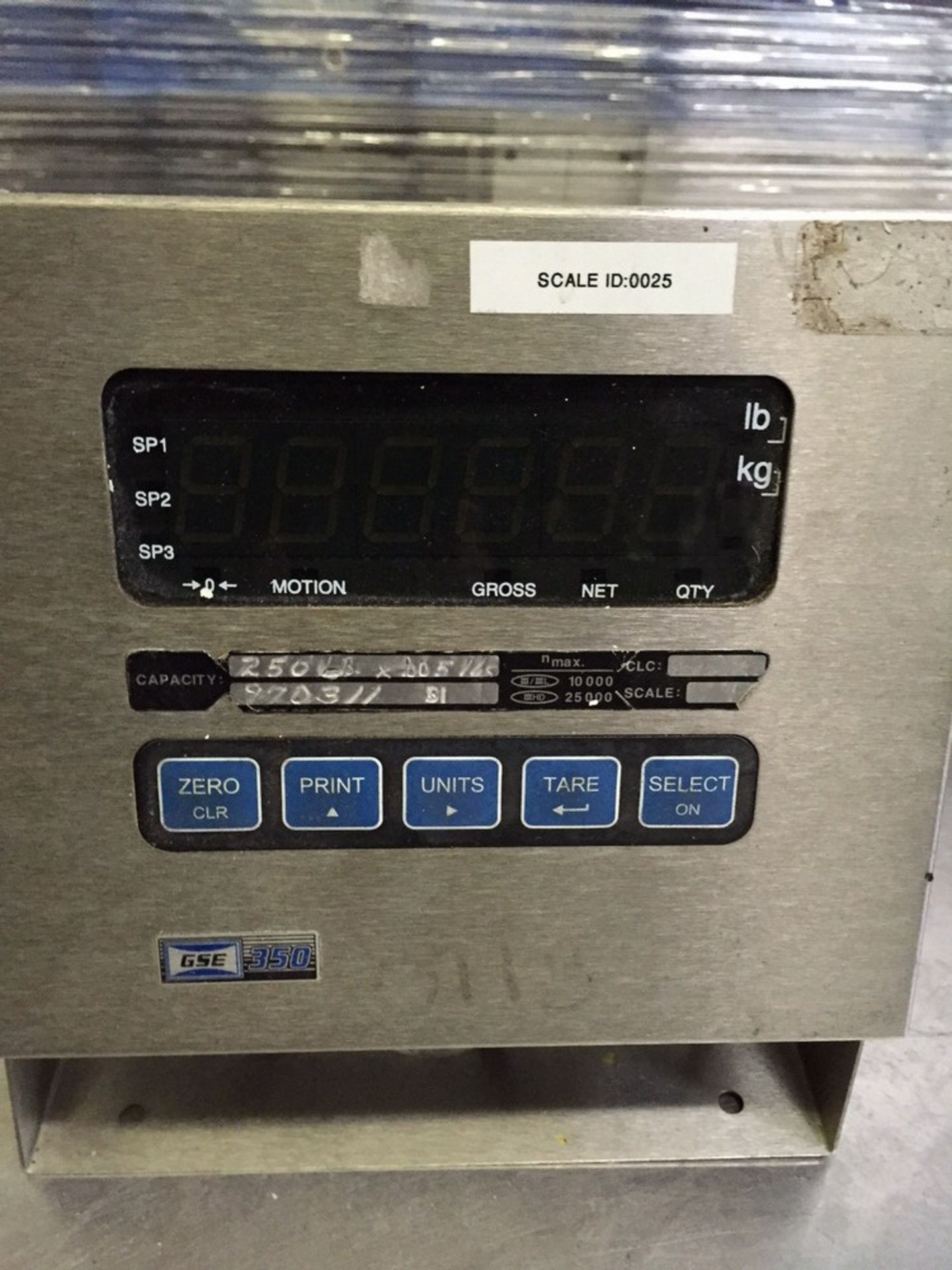 GSE 250lb x .005lb Digital Platform Scale, Model 350, SN 970311 - Image 2 of 4