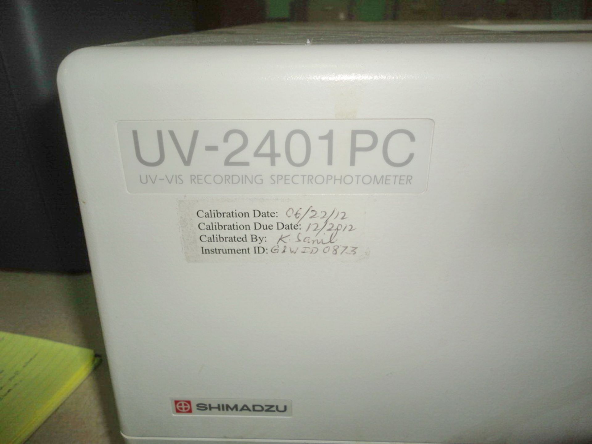 Shimadzu UV/VIS Spectrophotometer, Model UV2401 (PC) CAT 2062301-92, S/N A108. - Image 2 of 5