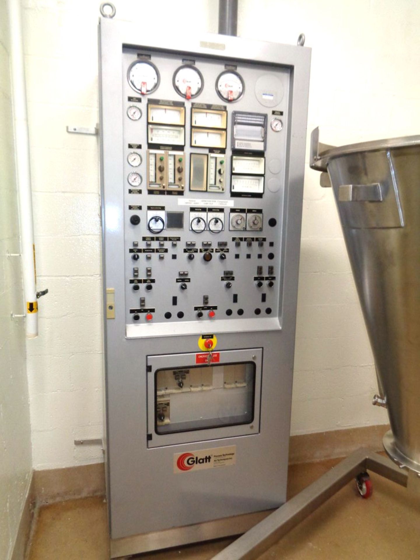Glatt Fluid Bed Granulator with 9" Wurster, 22L and 45L Drying Inserts, Model GPCG-15, SN 5313. - Image 8 of 25