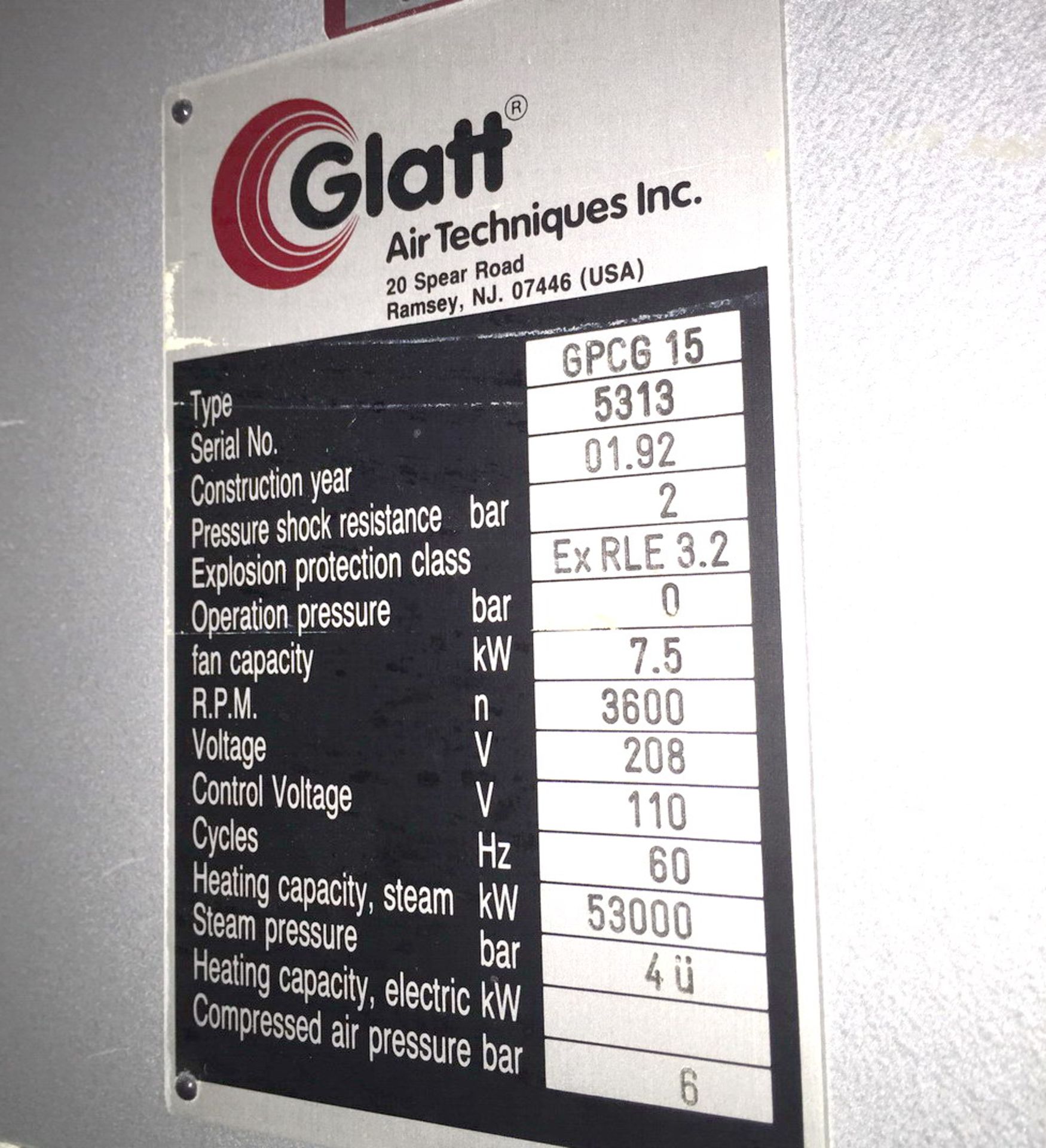 Glatt Fluid Bed Granulator with 9" Wurster, 22L and 45L Drying Inserts, Model GPCG-15, SN 5313. - Image 7 of 25