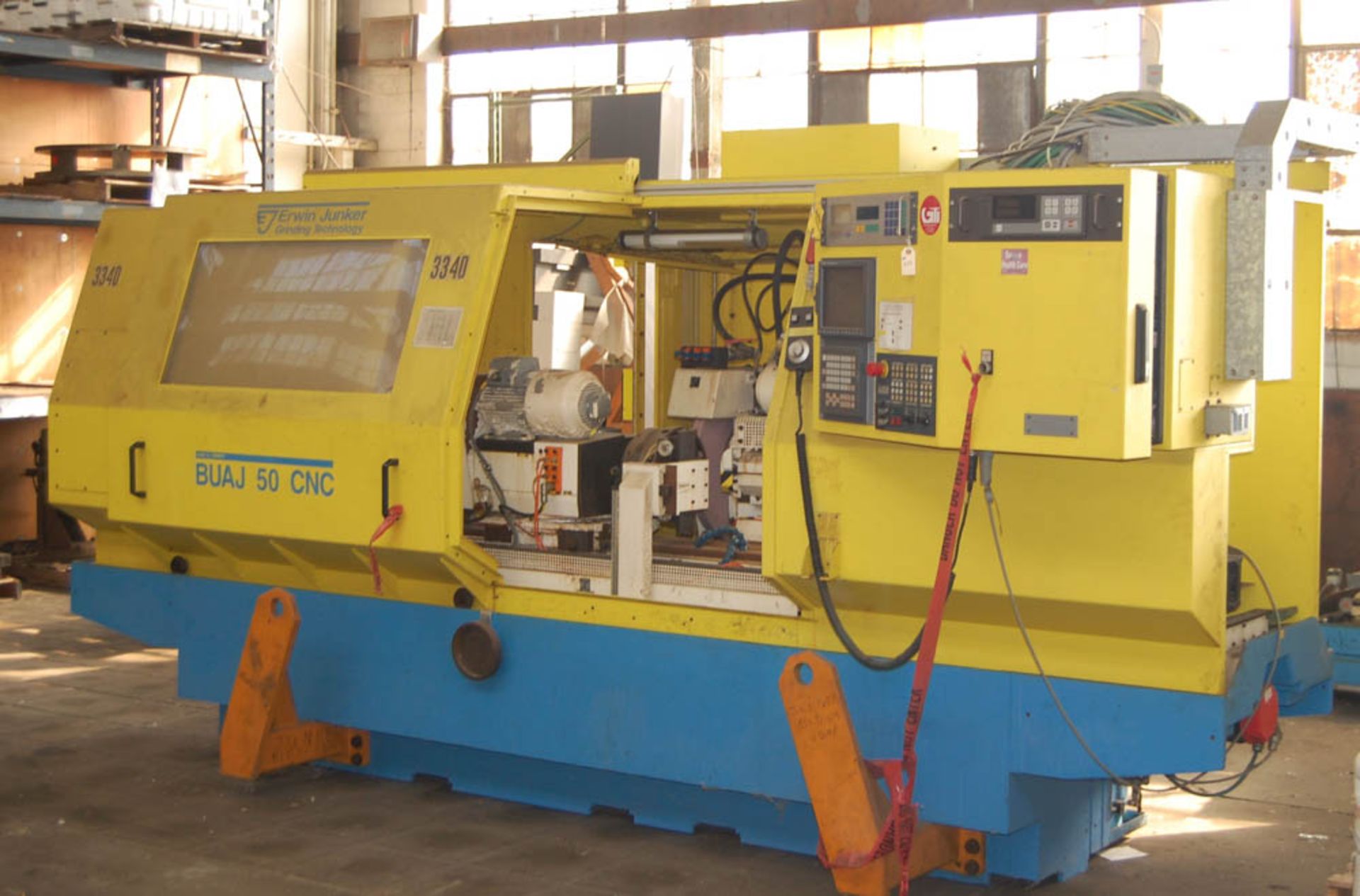 16'' X 48'' ERWIN JUNKER MDL. BUAJ 50 CNC CYLINDICAL GRINDER, CNC UNIVERSAL CONTROL GAGING 900, SBS