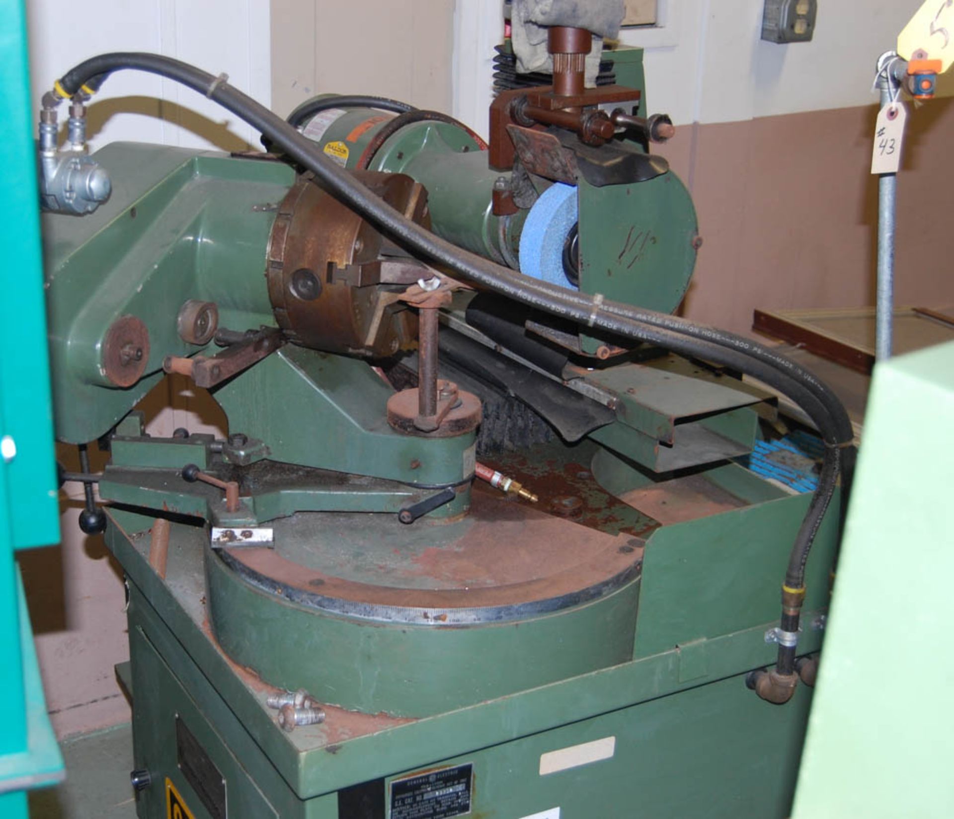 RUSH MACHINERY, MDL. #382 DRILL GRINDER/SHARPENER, 7'' 6-JAW CHUCK, COOLANT TANK, S/N: 1808,