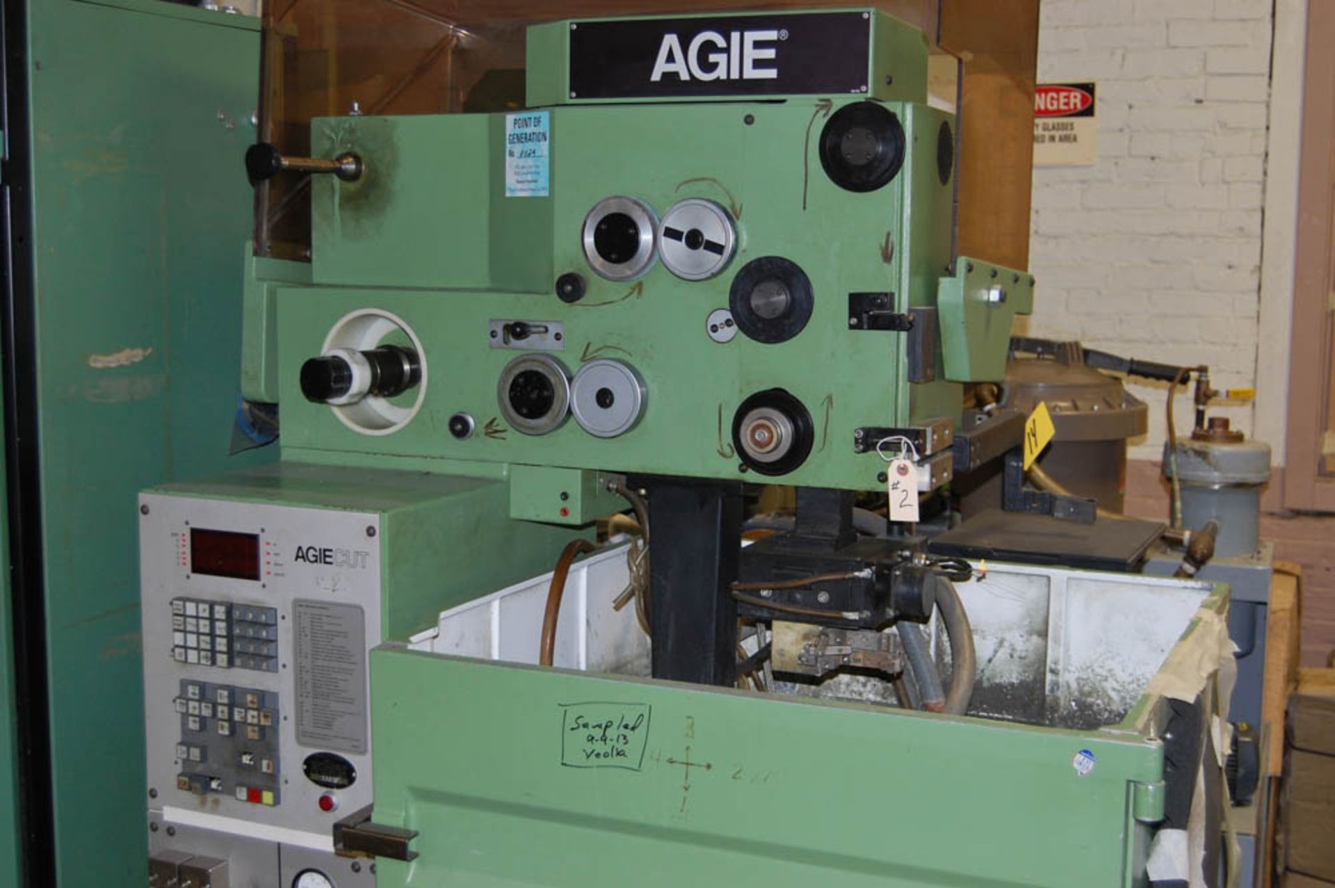 AGIE MDL. #CNC100/2 WIRE EDM MACHINE, 13.5'' X 22'' T-SLOTTED TABLE, AGIE MERIC CNC 100D-ACC-( - Image 3 of 3