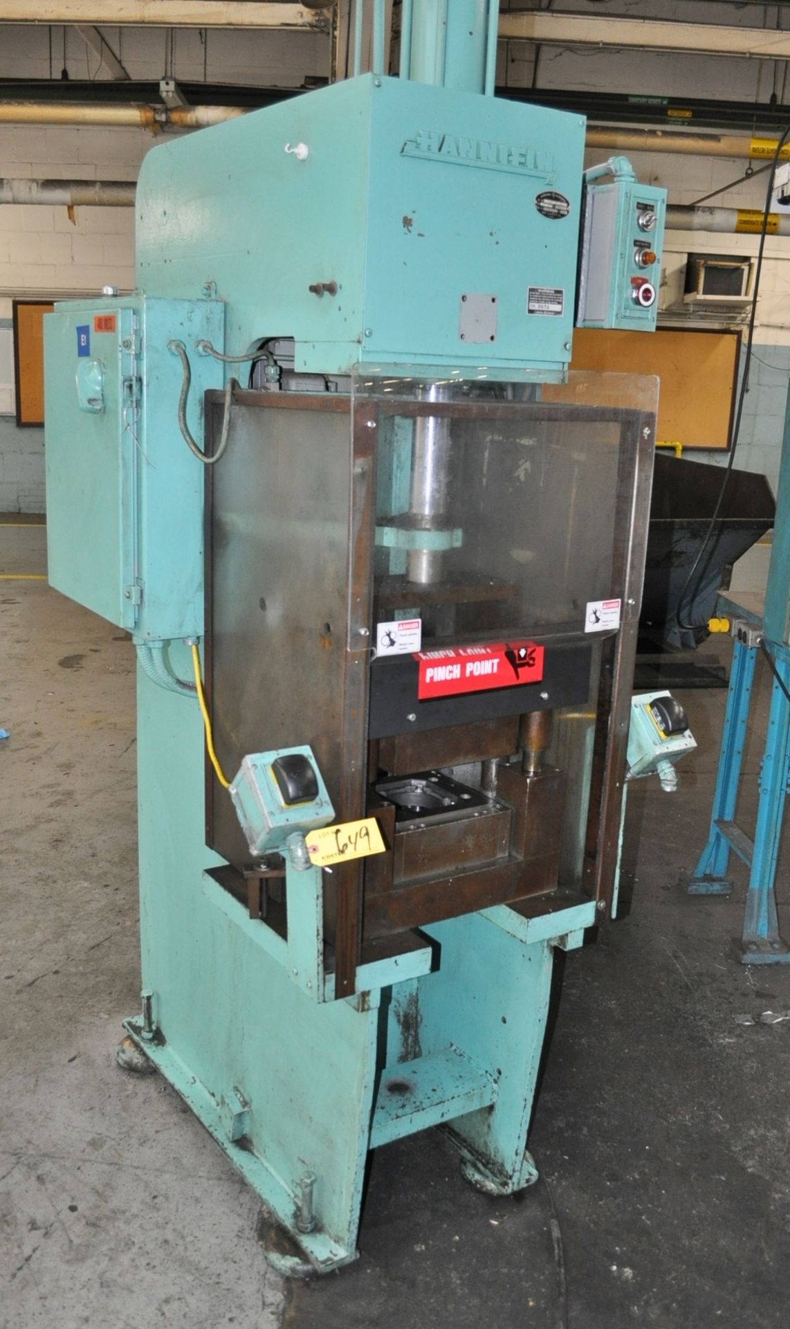 HANNIFIN APPROXIMATELY 12 TON CAPACITY C-FRAME HYDRAULIC PRESS