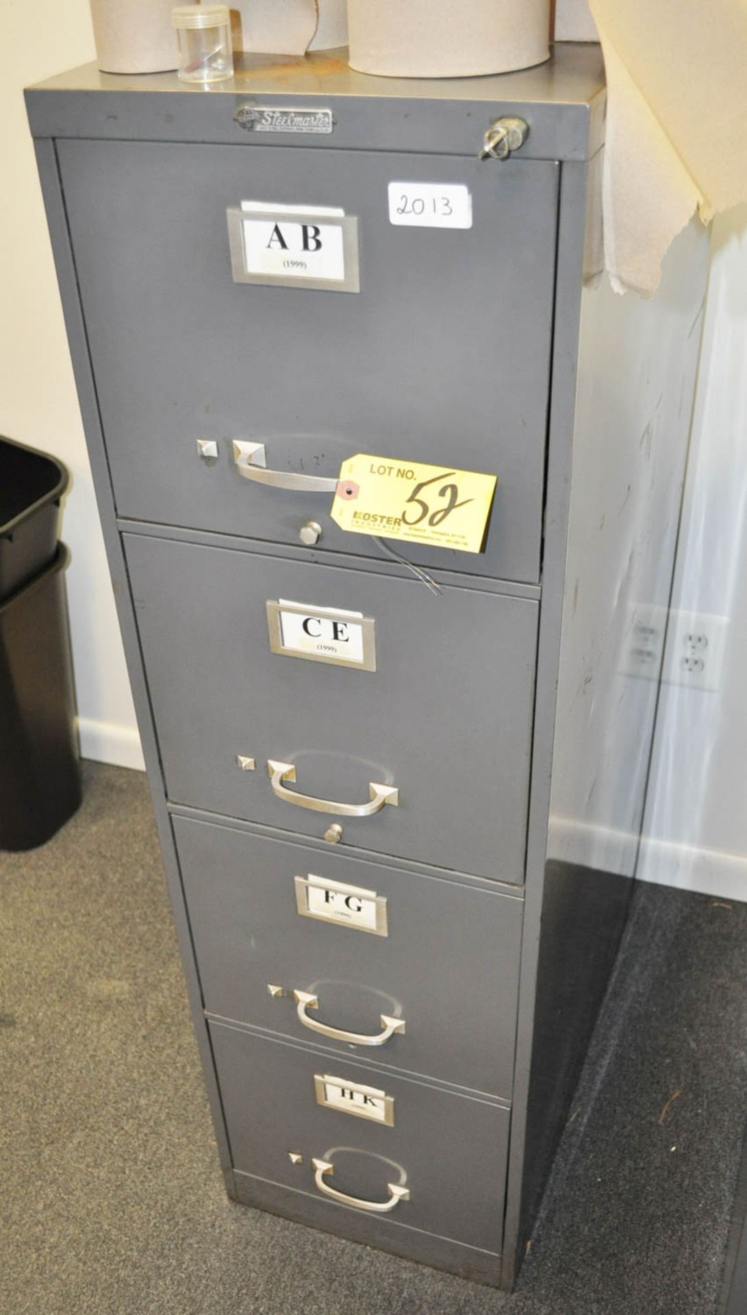 (5) 4 DRAWER FILE CABINETS