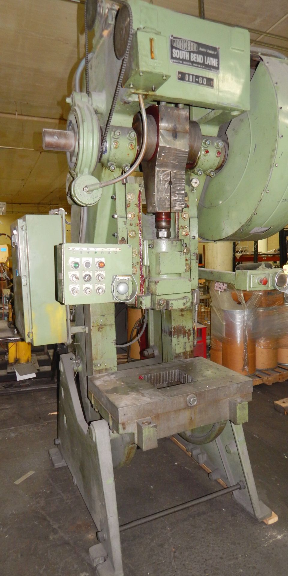 SOUTHBEND MDL. 60FW-AC 60 TON CAPACITY OBI FLYWHEEL TYPE AIR CLUTCH PUNCH PRESS, WITH 6'' STROKE, - Image 2 of 3