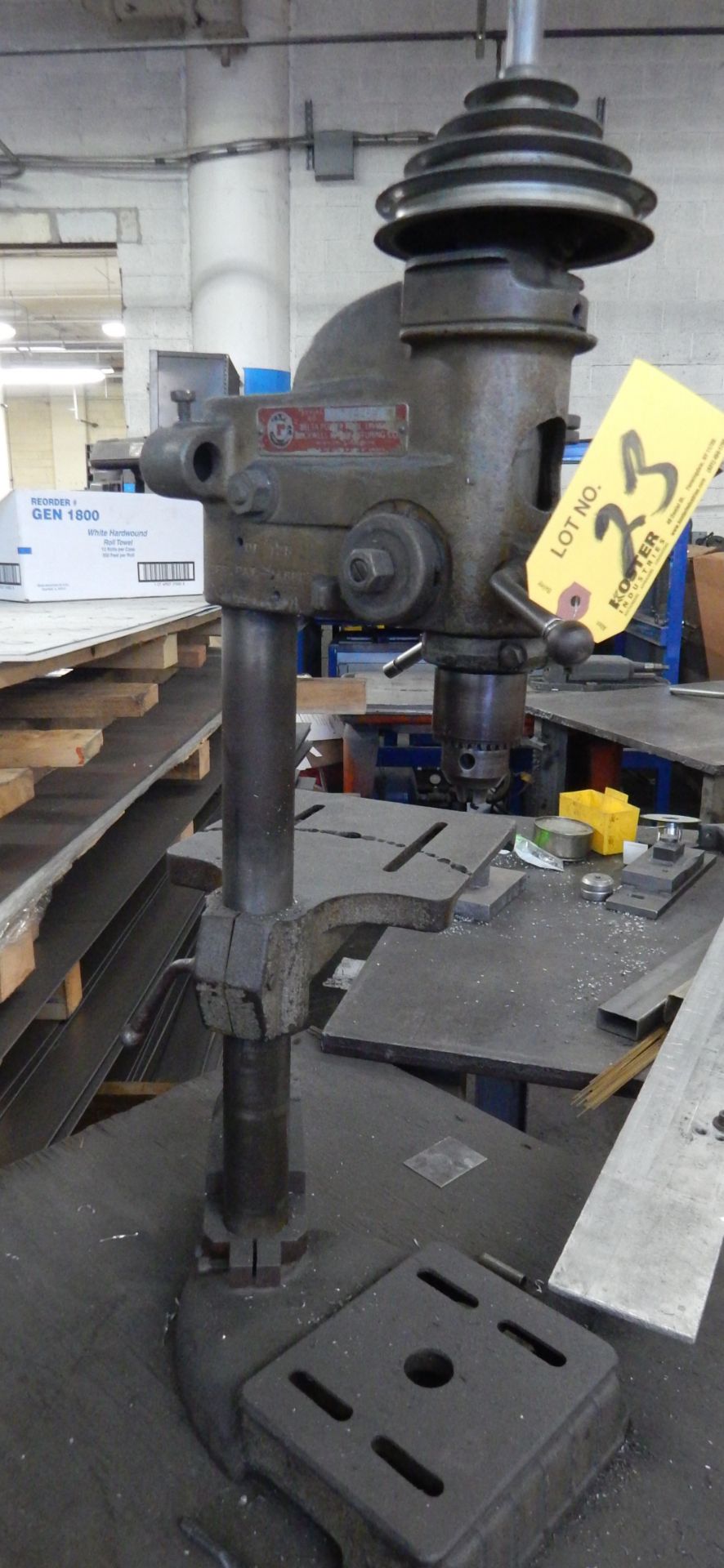 DELTA DRILL PRESS (NO MOTOR; GOOD FOR PARTS)