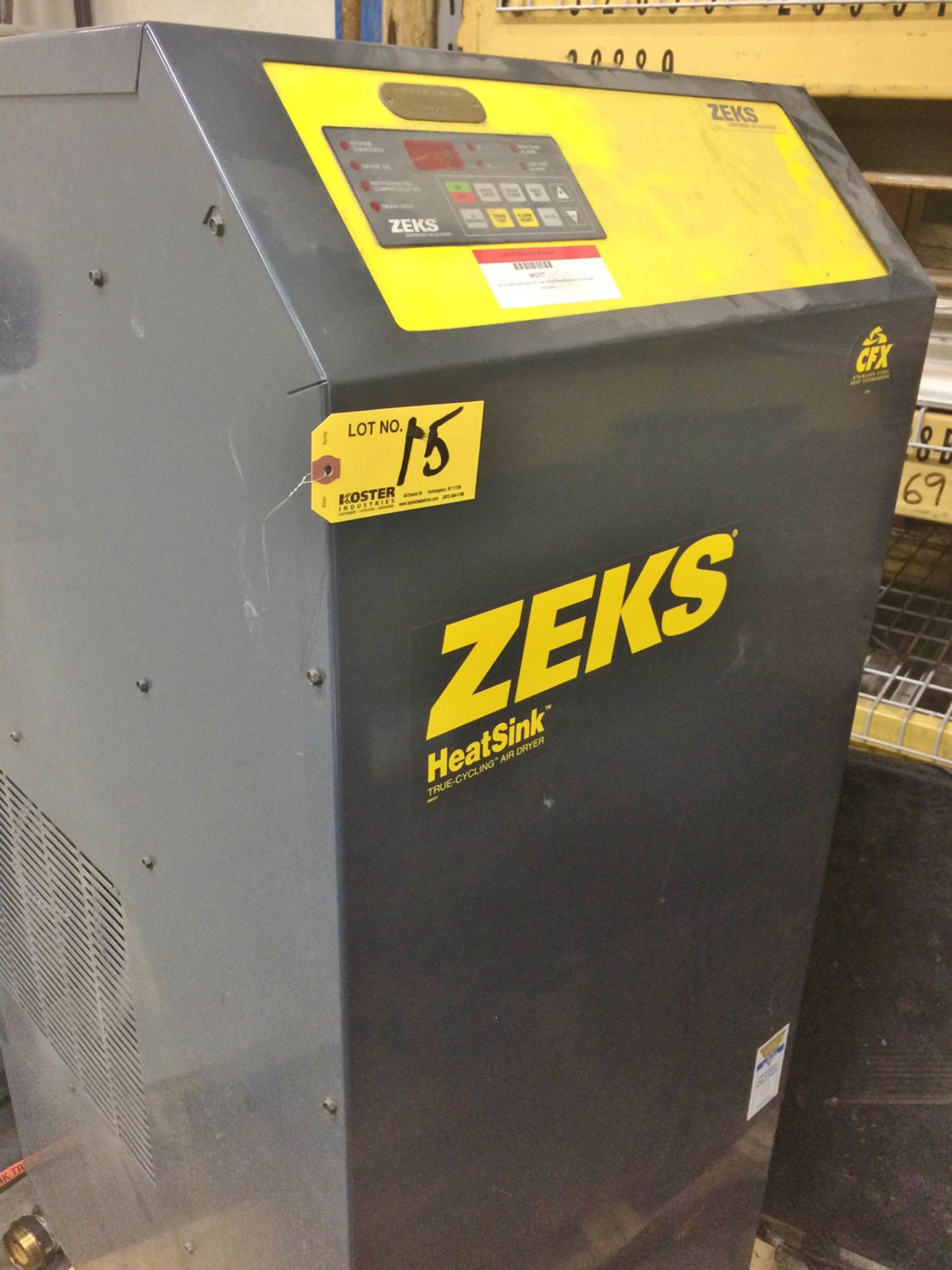 ZEKS HEAT SINK TRUE-CYCLING AIR DRYER, S/N: N/A [TAG #2927]