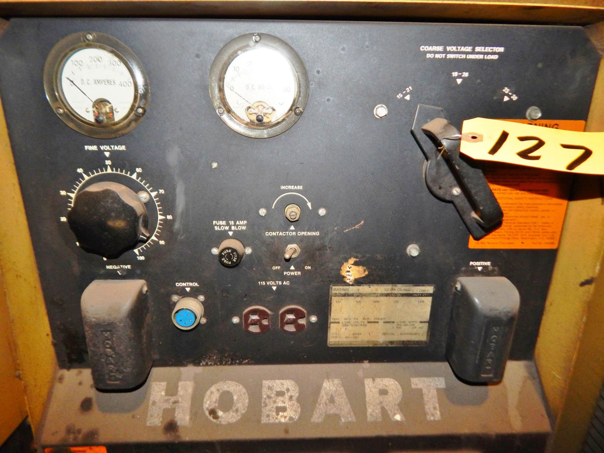 HOBART RC-301 AC/DC POWER SOURCE S/N: 86WS08281 - Image 2 of 2