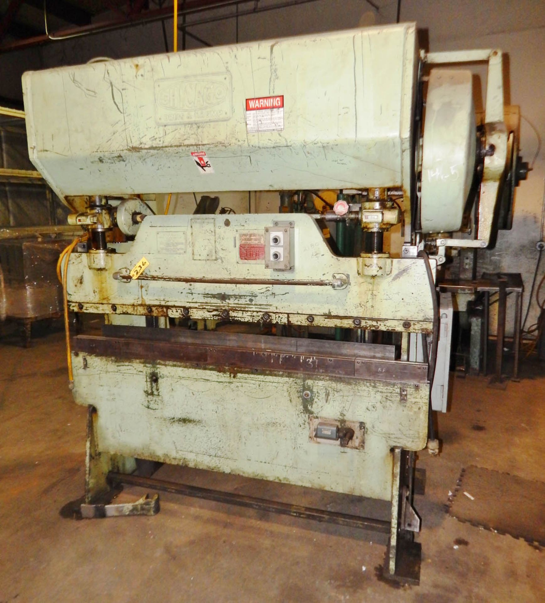 CHICAGO DREIS AND KRUMP MDL. 56-A 6' MECHANICAL PRESS BRAKE, MOTORIZED RAM ADJUSTMENT, 30-45 TON - Image 2 of 2