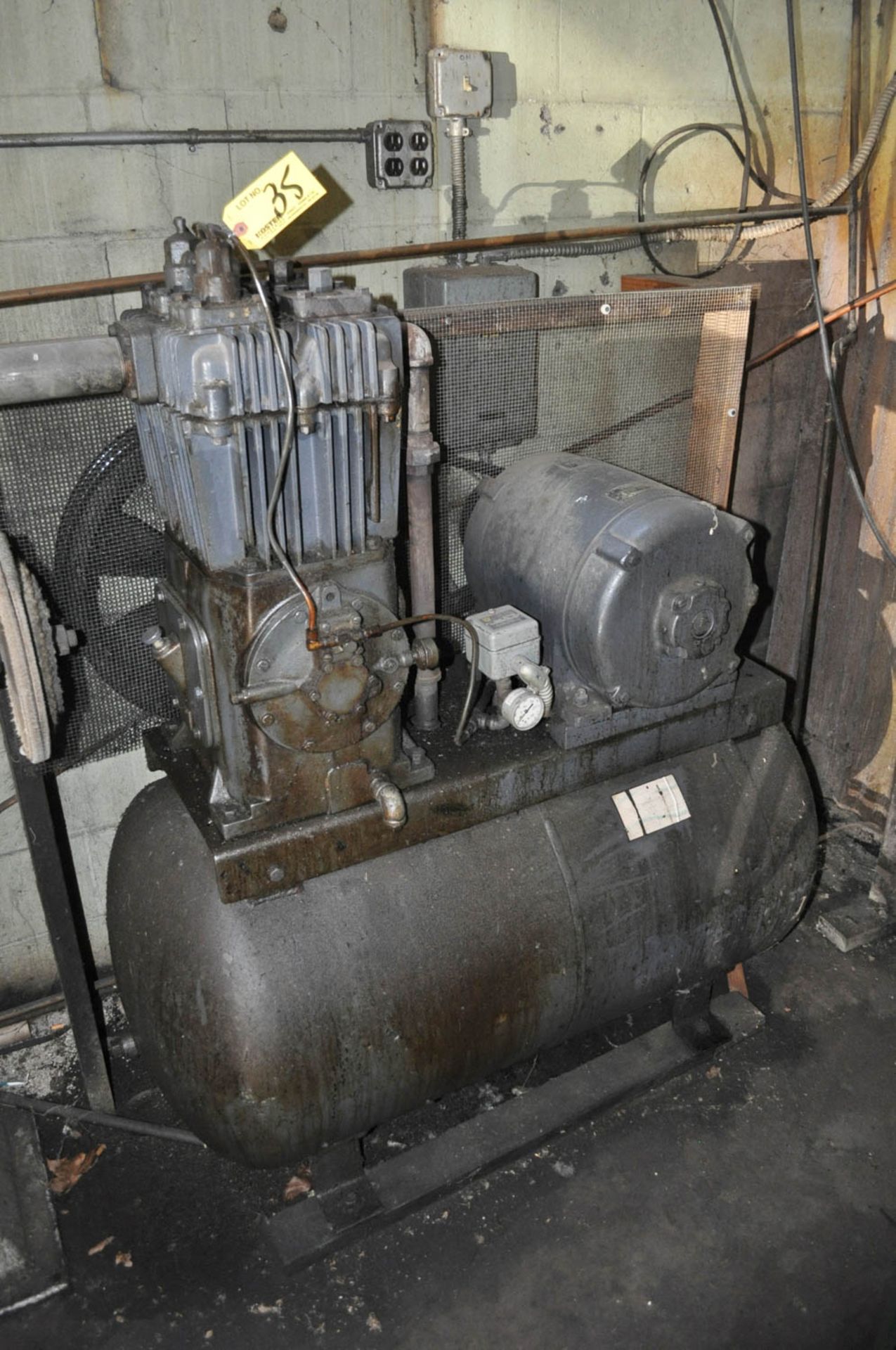 10HP TANK MOUNTED AIR COMPRESSOR, SINGLE STAGE