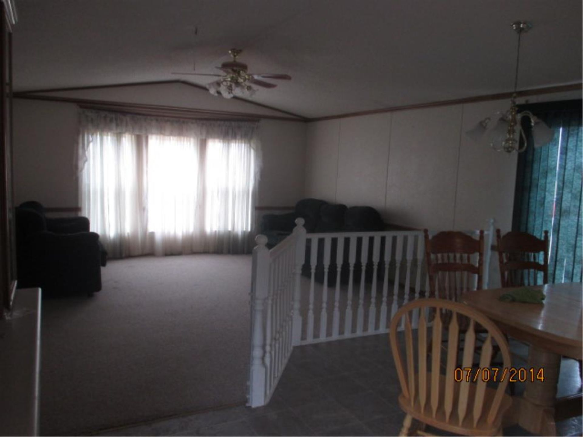 10 Acre Acreage C/W 1994 16 X 80 Living Room Fron Large partially covered deck; 3-Bedrooms in - Image 2 of 15