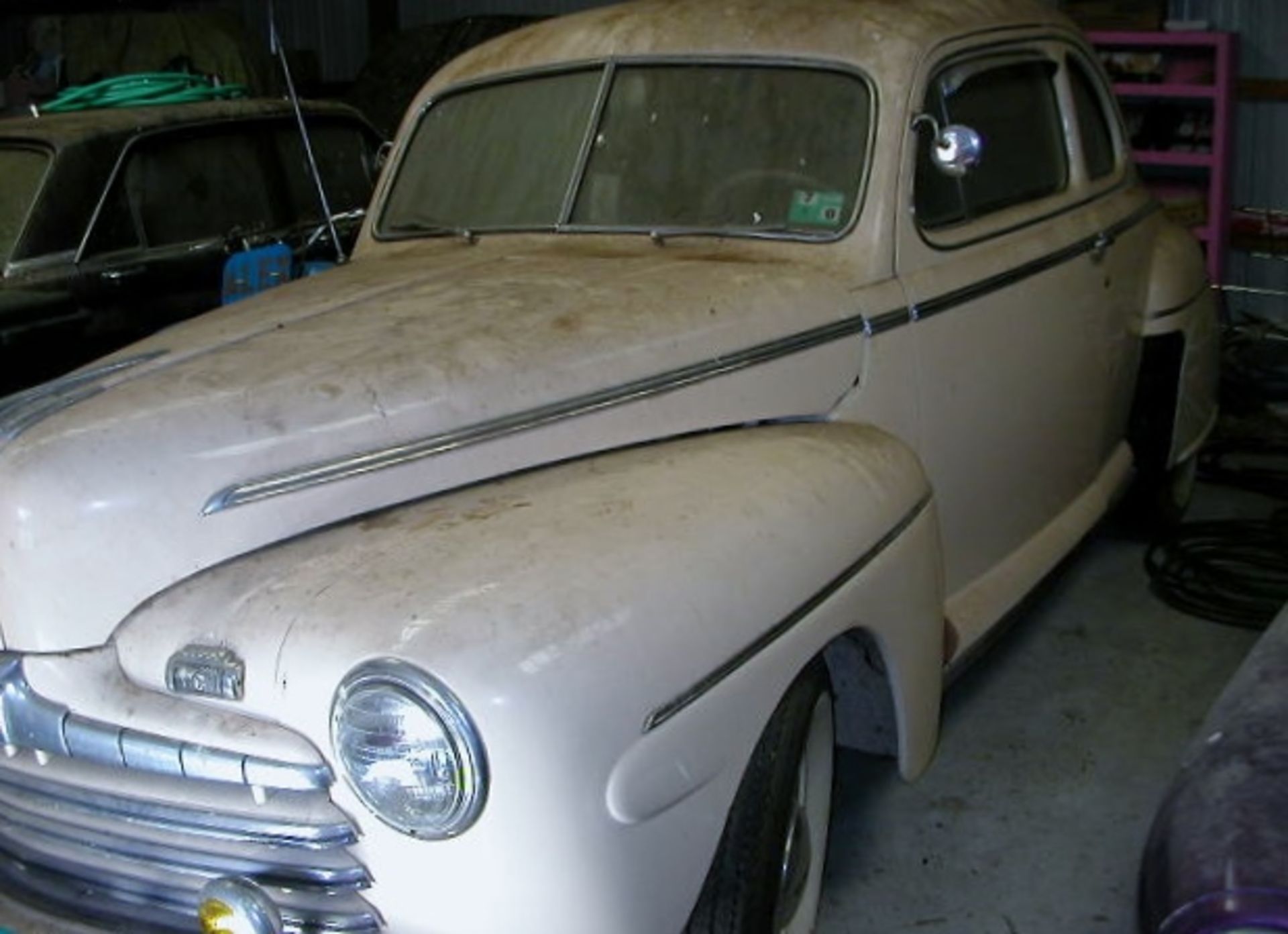 Up For Auction is: 1946 Ford Coupe - Flathead V-8 - 3 Sp Trans - Overdrive - Duel Exhaust - Fog - Image 6 of 31