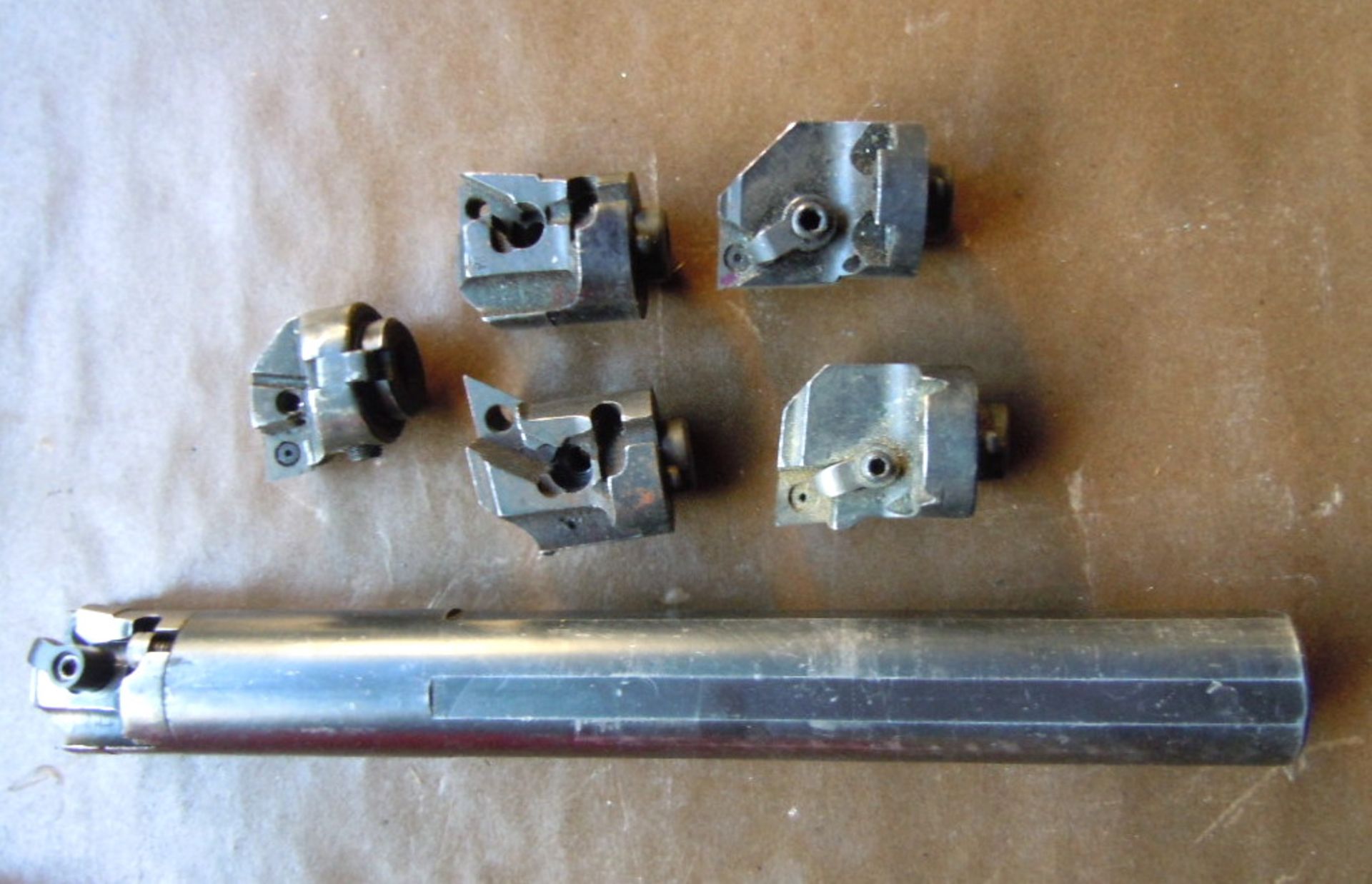 Lot of 1 1/4" Modular Boring Bar w/ 6 Heads - Image 2 of 2