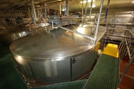 Damrow 50,000 lbs. Double O Enclosed Jacketed S/S Cheese Vat,  with Upgraded 5 hp Agitation, (2)