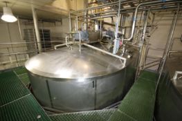 Damrow 50,000 lbs. Double O Enclosed Jacketed S/S Cheese Vat,  with Upgraded 5 hp Agitation, (2)