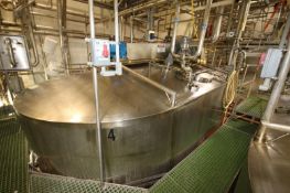 Damrow 50,000 lbs. Double O Enclosed Jacketed S/S Cheese Vat,  with Upgraded 5 hp Agitation, (2)