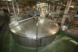 Damrow 50,000 lbs. Double O Enclosed Jacketed S/S Cheese Vat,  with Upgraded 5 hp Agitation, (2)