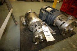 Ampco 7-1/2 hp Liquid Ring Centrifugal Pump, Model ASP220-22-21, S/N CC-72429-1-1 with 2" x 2" Clamp