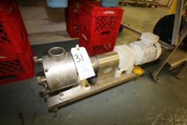 Sine Positive Displacement Pump, Model MR-125, S/N 140260908 with 2-1/2" Clamp Type S/S Head and 1.5