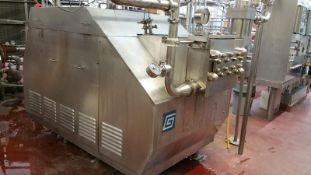 Gaulin Model 804 Homogenizer, S/N 78710473 with Microgap and Controls, (Operated with 5,640 GPH HTST