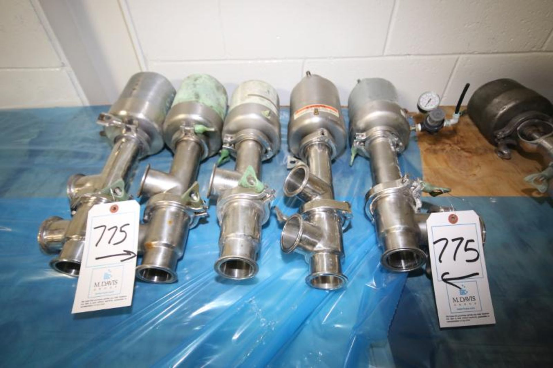 Tri-Clover 2" Long Stem Clamp Type S/S Divert Type Air Valves, Model 161-21