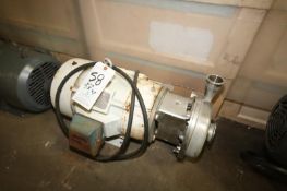 G & H 7-1/2 hp Centrifugal Pump with 2-1/2" x 2" Clamp Type S/S Head and Reliance 3505 RPM Motor,