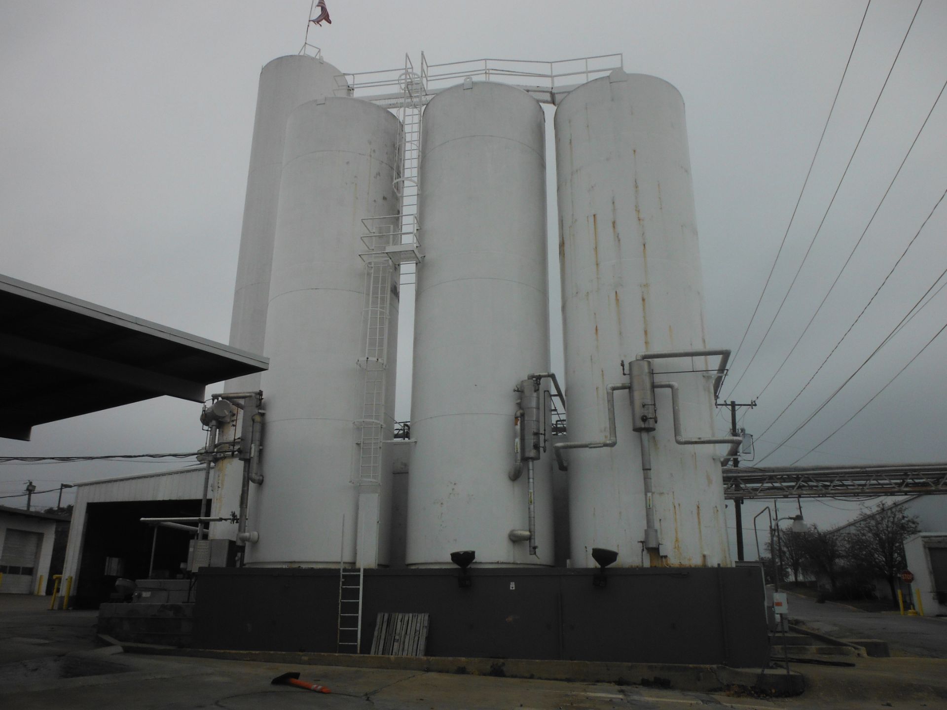 DAIRY CRAFT 35,000 GALLON S.S. REFRIGERATED VERTICAL SILO TANK, S.S. ALCOVE, HORIZONTAL MECHANICAL