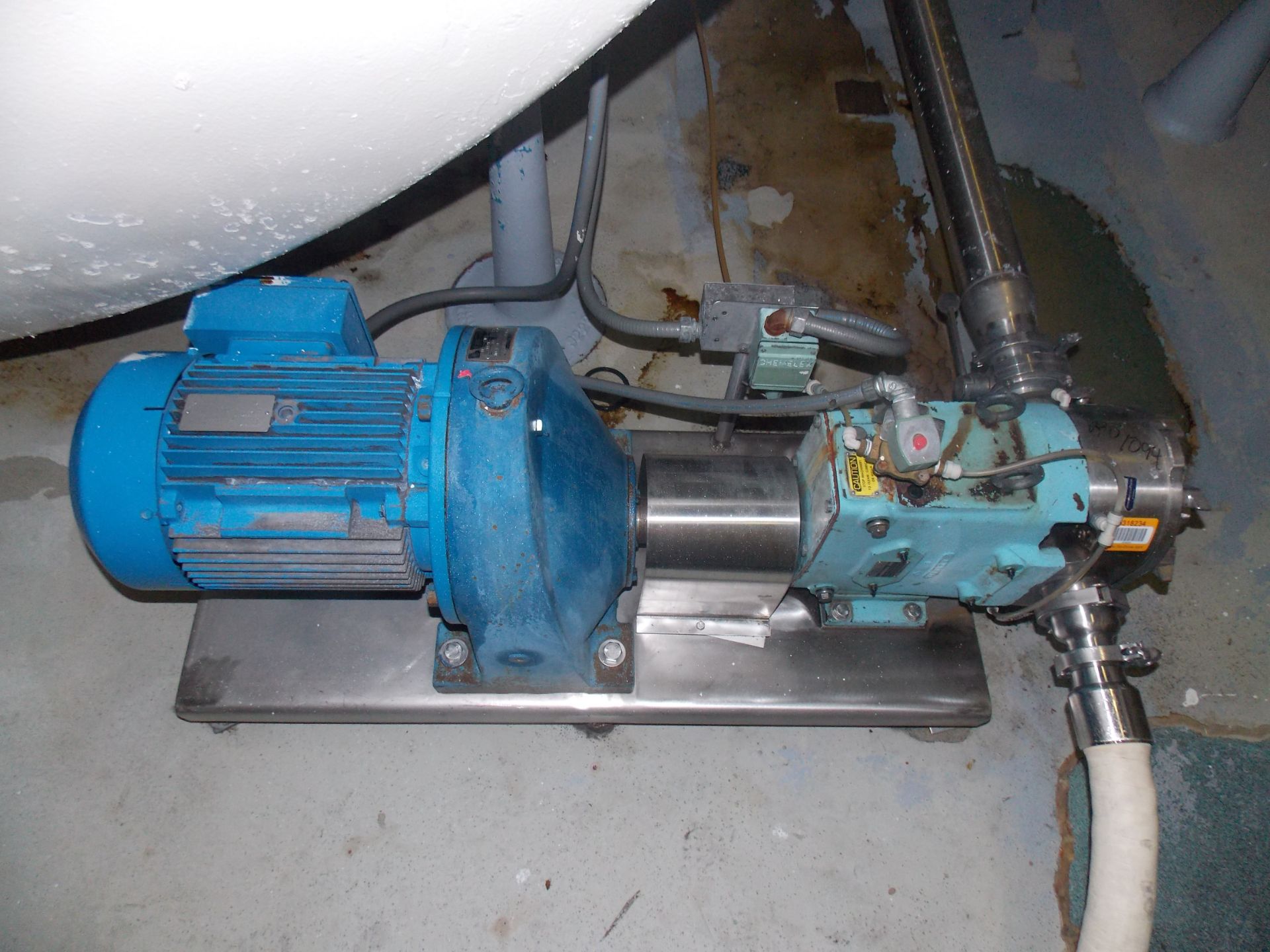 Waukesha 10 HP Positive Displacement Pump, Model 130, S/N 120824, Complete with SEW Eurodrive Motor,