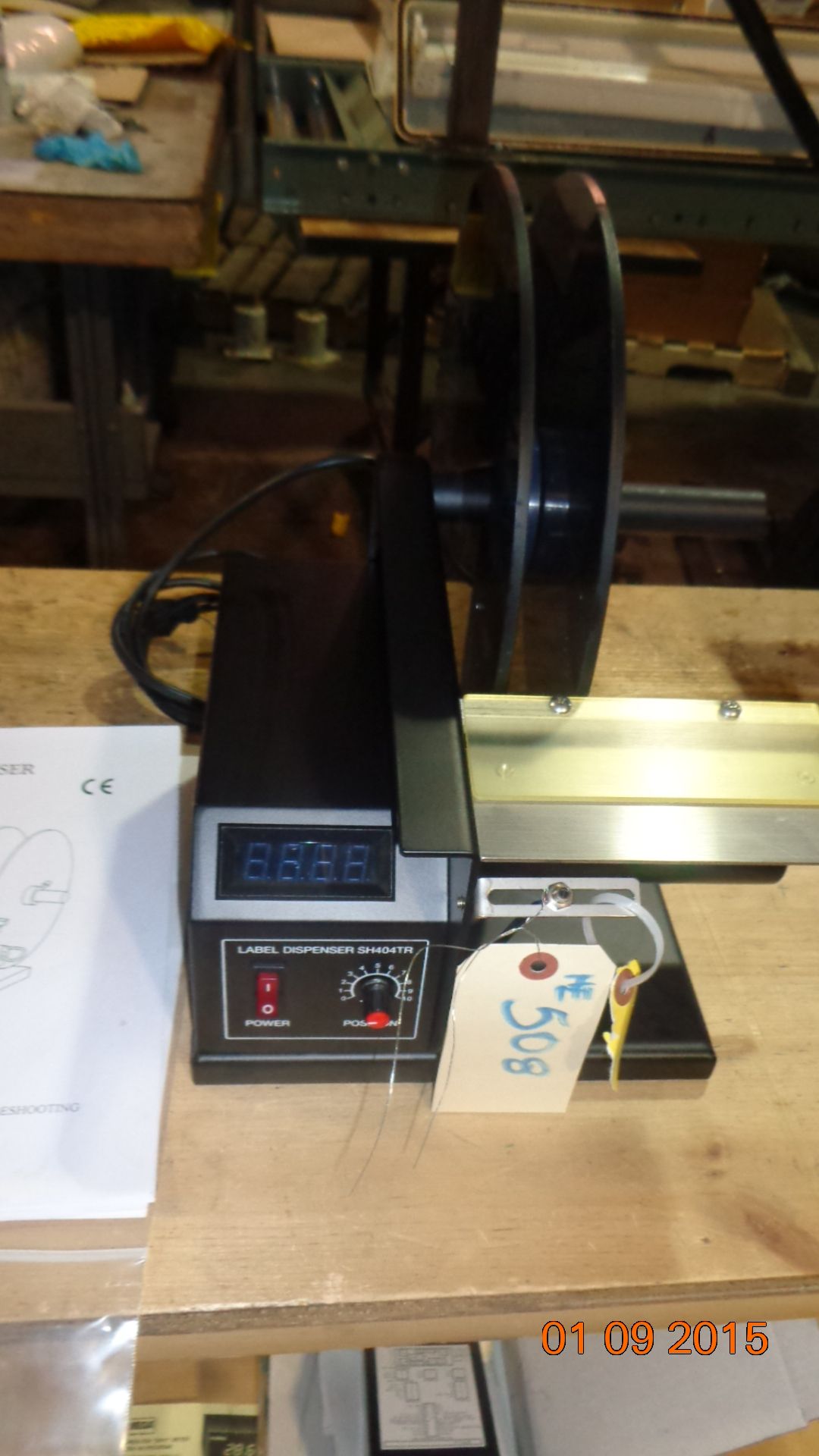 2013 Tabletop Label Dispenser with Label Length Control and Label Counter, Model SH404TR (LOCATED IN