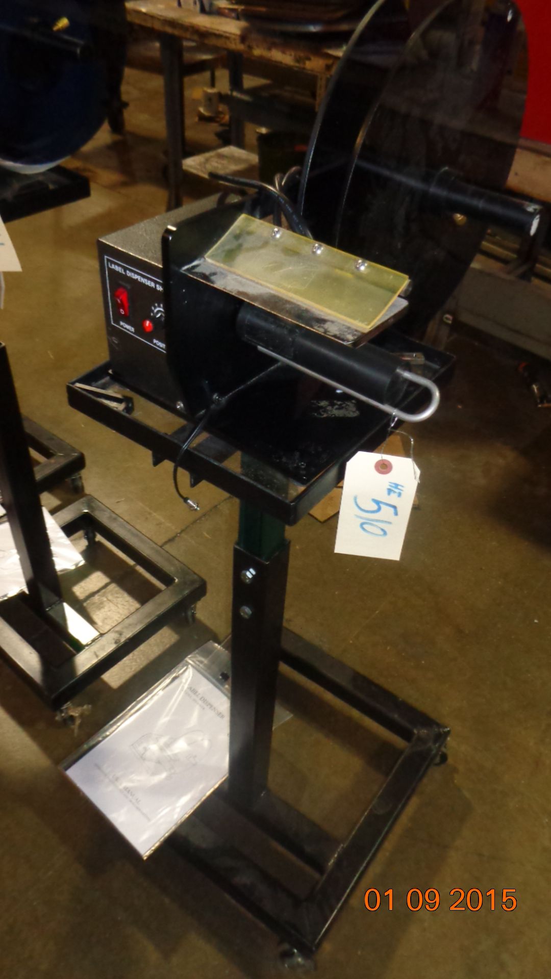 Label Dispenser with Stand on Caster, Model SH404 (LOCATED IN IOWA, RIGGING INCLUDED WITH SALE - Bild 3 aus 3