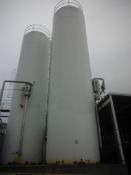 2002 WALKER MODEL VSHT 20,000 GALLON S.S. REFRIGERATED VERTICAL SILO TANK, S.S. ALCOVE, CIPABLE,