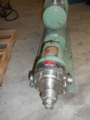 Waukesha 25 PD Pump, Vented Head Rotor Cover Stainless Rotors, 1½ Bevel Seat Inlet & Outlet,