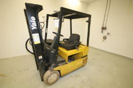 Yale 3,500 lb. 36 V Sit-Down Forklift, Model ERP035TGN36TEO82, S/N E807N04240Z with 189" 3-Stage