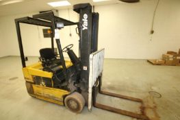 Yale 2,500 lb. 36 V Sit-Down Forklift, Model ERP030TGN36TF078, S/N E807N04628S with 120" 3-Stage