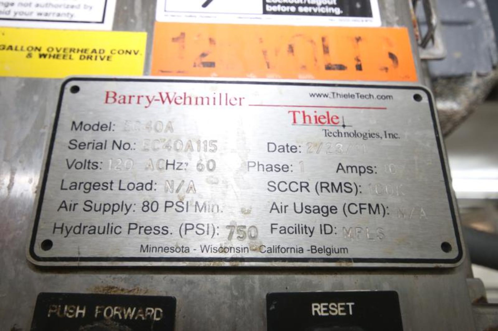 2011 Barry Wehmiller S/S Slant Caser, Model EC40A, S/N EC40A115 with Allen Bradley MicroLogix 1000 - Image 6 of 6