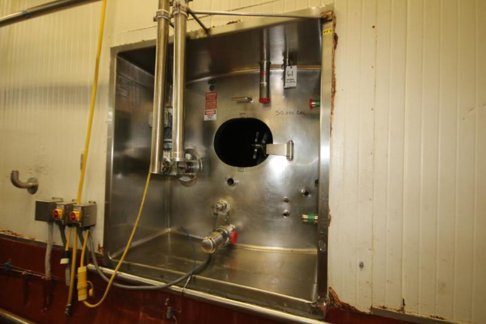Walker 50,000 Gal. Refrigerated S/S Silo, Model 8392, S/N VSHT-2672-R, with Horizontal Agitator, (1)