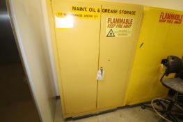 Aprox. 65" H x 43" W x 18-1/2" Deep 2-Door Flammable Storage Cabinet (Located Lab #2)