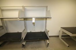 Hamilton/Colson 2-Shelf Aprox. 44" L x 30" W Adjustable Acid Resistant Top Portable Lab Rack (