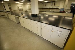 Hamilton Aprox. 386" L x 36-1/2" H Center Island Double Sided Laboratory Cabinet System with